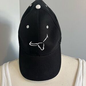 Longhorn Steakhouse Black Cap with White Embroidery